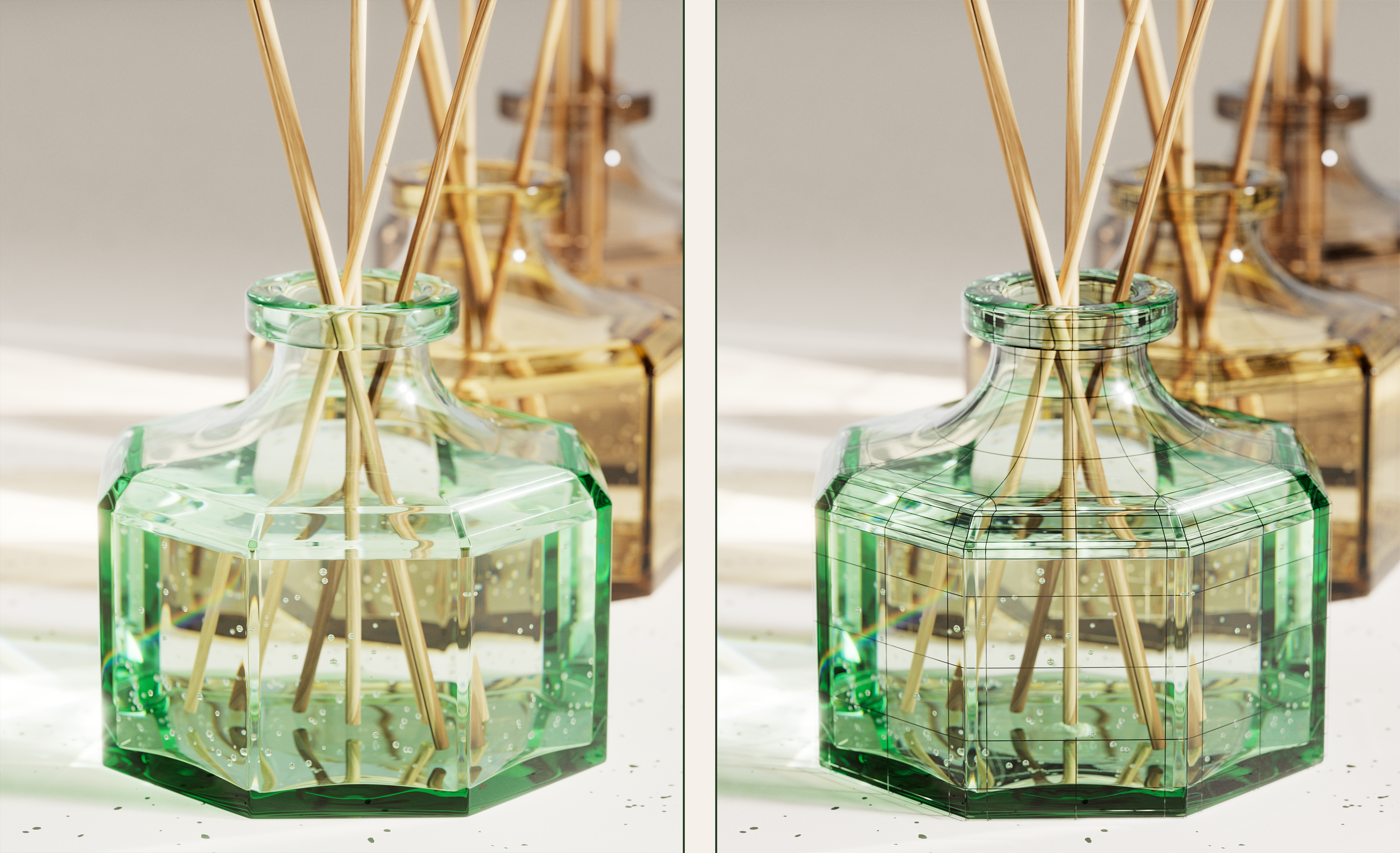 Example of Fragrance Product 3D Render & Animation